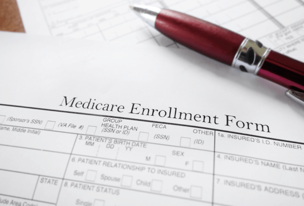 a picture of a medicare enrollment form