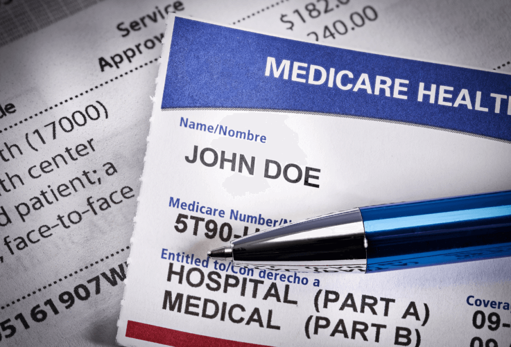 A Medicare health card addressed to a John Doe